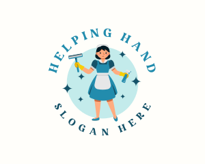 Housekeeper Cleaning Lady logo