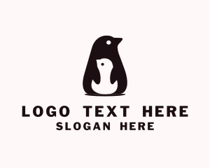 Parent Penguin Animal logo