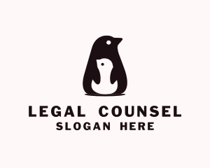 Parent Penguin Animal logo