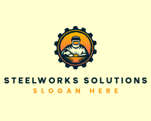 Steelworks Welding Fabrication logo design