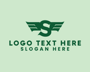 Modern Airlines Wings Letter S logo