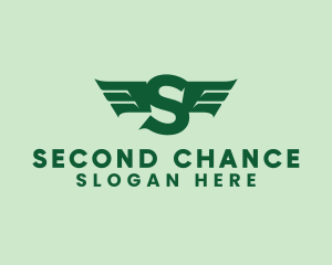 Modern Airlines Wings Letter S logo design