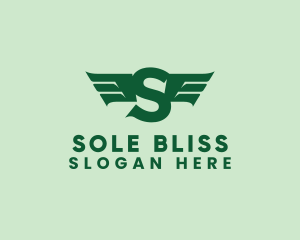 Modern Airlines Wings Letter S logo design