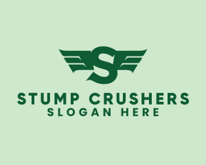 Modern Airlines Wings Letter S logo design