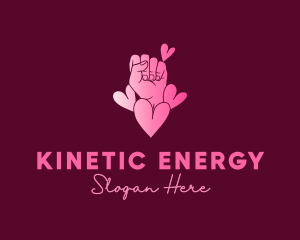 Gradient Heart Fist Movement logo