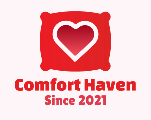 Red Pillow Heart  logo