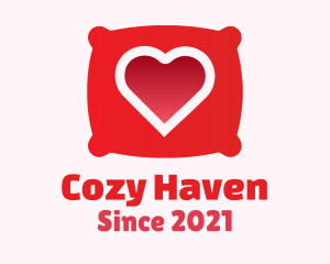 Red Pillow Heart  logo design