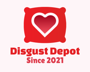 Red Pillow Heart  logo design