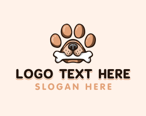 Paw Print Pet Dog logo