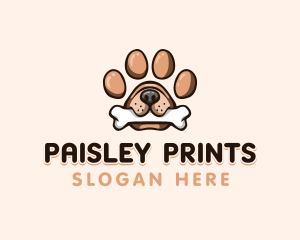 Paw Print Pet Dog logo design