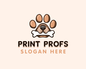 Paw Print Pet Dog logo design