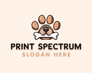 Paw Print Pet Dog logo design