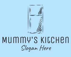 Kitchen Refrigerator Sketch logo design