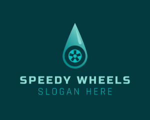 Car Wash Wheel logo design