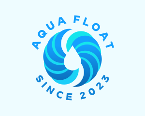 Spiral Aqua Droplet logo design