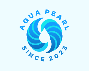 Spiral Aqua Droplet logo design