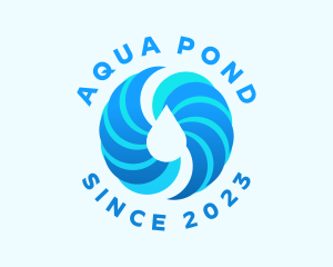 Spiral Aqua Droplet logo design