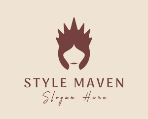 Majestic Crown Lady logo design