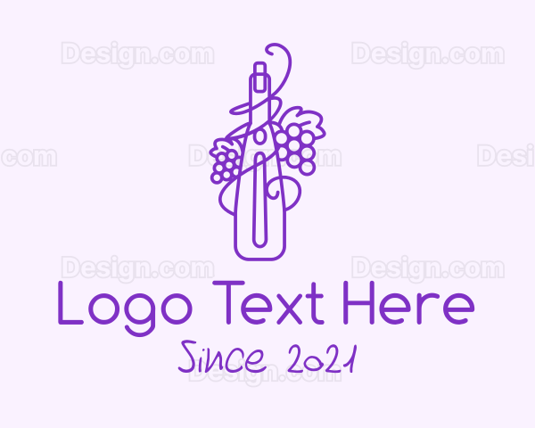 Minimalist Grape Wine Logo