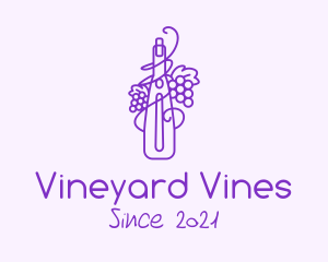 Minimalist Grape Wine logo