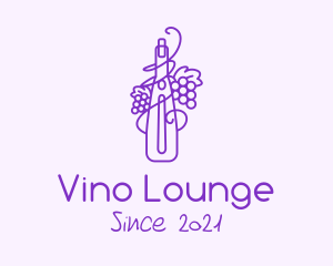 Minimalist Grape Wine logo