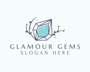 Nature Crystal Diamond logo design