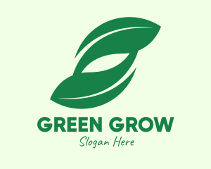 Green Eco Leaves logo design