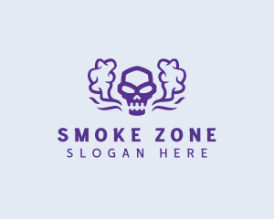 Creepy Skull Smoke logo design