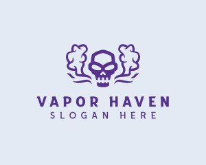 Creepy Skull Smoke logo design