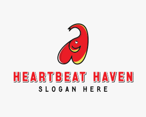 Heart Baby Elephant logo