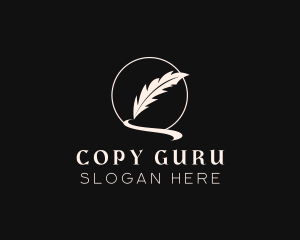 Creative Feather Quill Pen logo