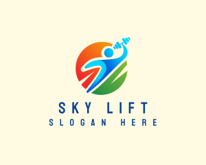 Lifting Fitness Gym logo design