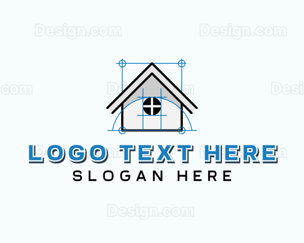 House Blueprint Architecture Logo