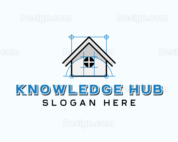 House Blueprint Architecture Logo