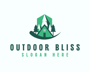 Cabin Forest Tree logo design