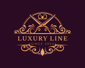 Luxury Scissor Shears logo design