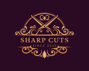 Luxury Scissor Shears logo design