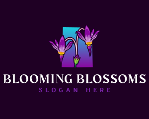 Zion Shooting Star Flower Utah  logo design