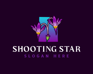 Zion Shooting Star Flower Utah  logo design