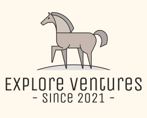 Prancing Equestrian Horse logo design