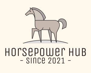 Prancing Equestrian Horse logo design