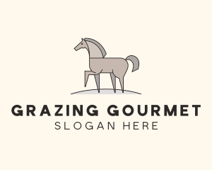 Prancing Equestrian Horse logo design