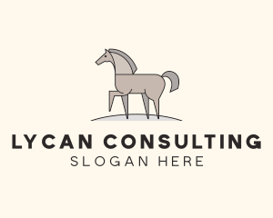 Prancing Equestrian Horse logo design