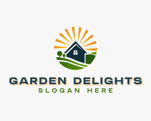 Lawn Garden Landscaping logo design