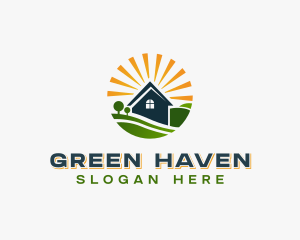 Lawn Garden Landscaping logo design