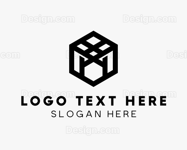 Geometric Hexagon Box Logo