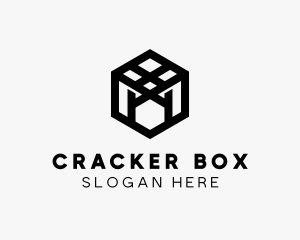 Geometric Hexagon Box logo design