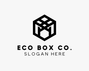 Geometric Hexagon Box logo design