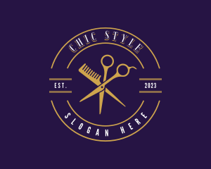 Barber Scissors Stylist logo