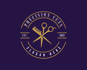 Barber Scissors Stylist logo design